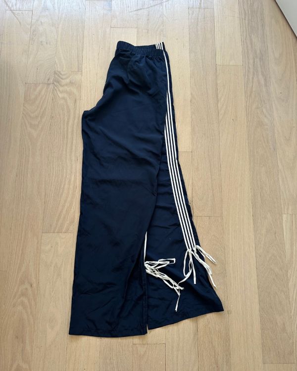 Navy Track Pants with Side Stripes - Image 2