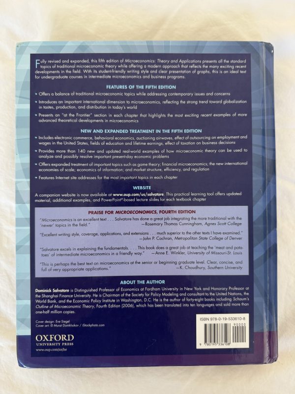 Microeconomics - Theory and Applications by Dominick Salvatore (5th ed) - Image 2