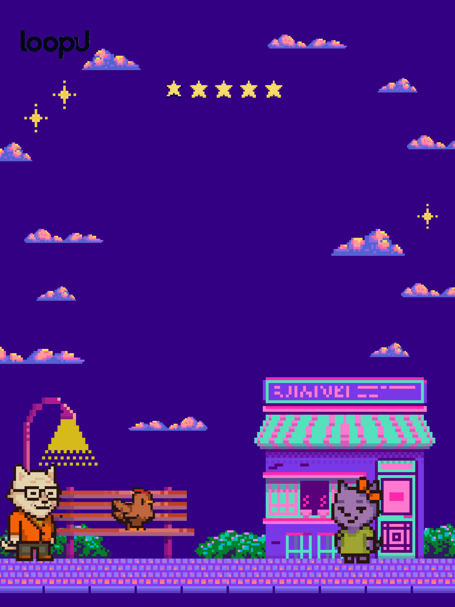 Purple Illustrative 8Bit Pixel Playful Retro Game Competition Poster (2)